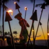 Grand Wailea Luau dinner with ocean sunset views in Maui.